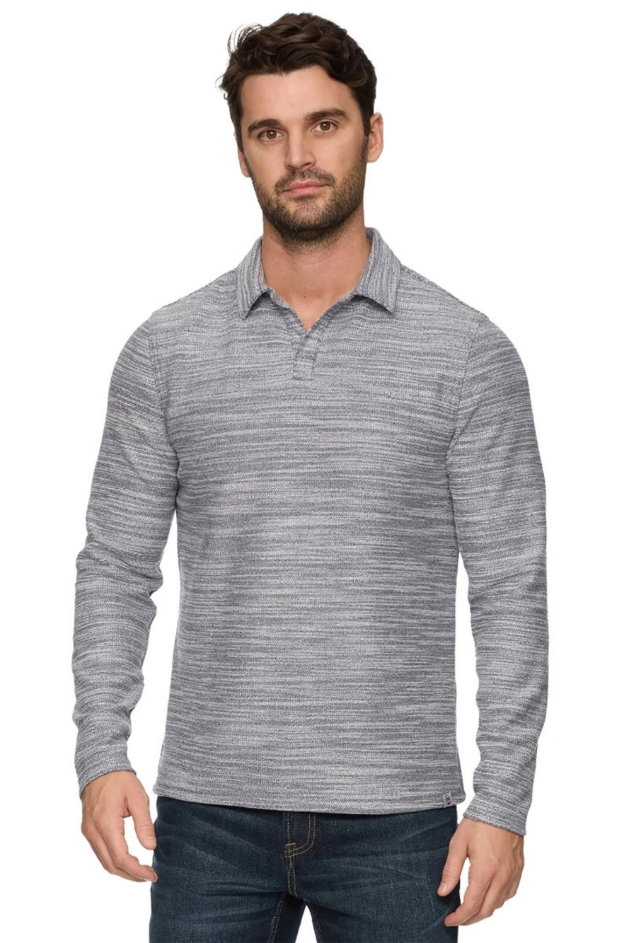 Flag & Anthem Heather Grey Knit Polo/46438